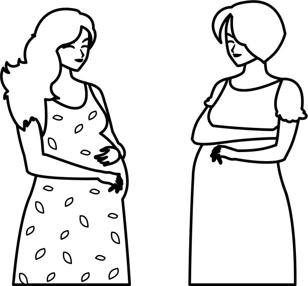 一对漂亮的孕妇角色图片下载