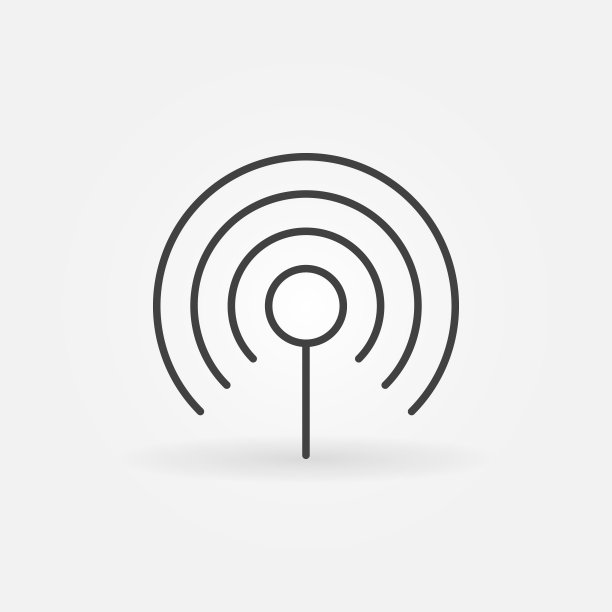 WIFI概念线性图标图片下载