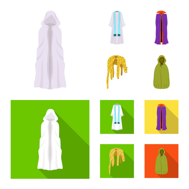 孤立对象的材料和服装标志设置图片下载