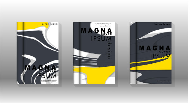 抽象封面与液体元素书籍设计图片下载