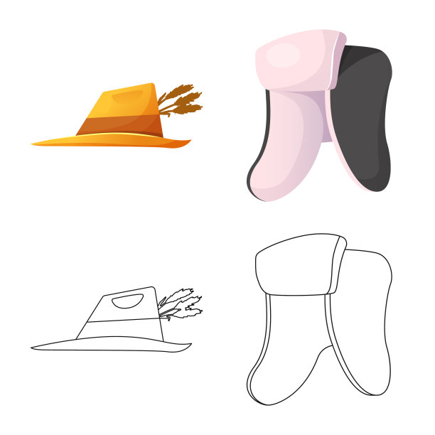 帽子和帽子标志设置图片下载