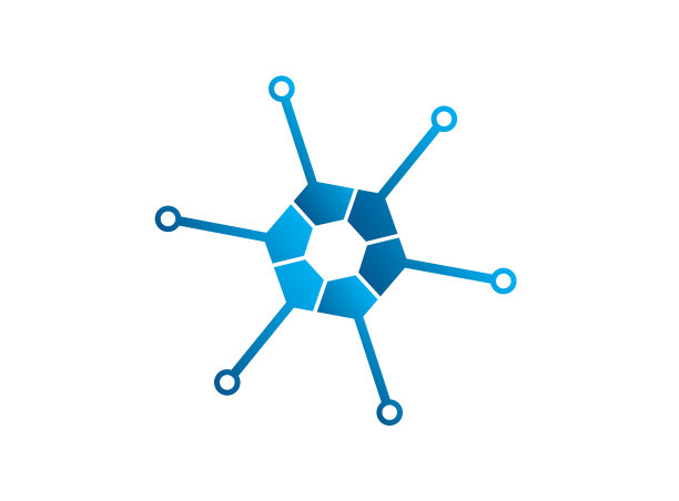 科技六角图标为标志设计高图片下载
