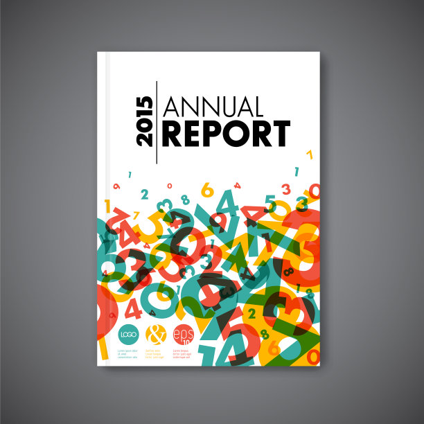 现代摘要年报设计模板图片下载