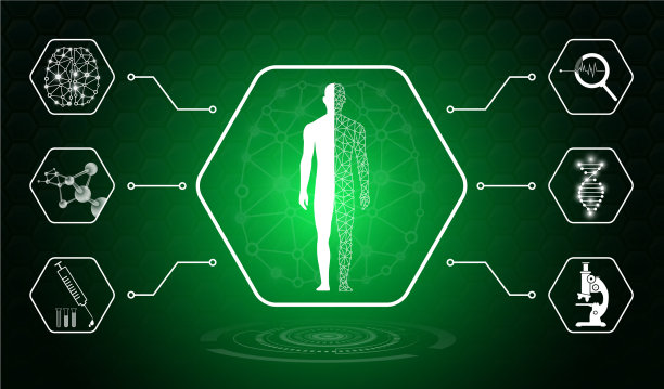 摘要绿色背景技术概念图片下载