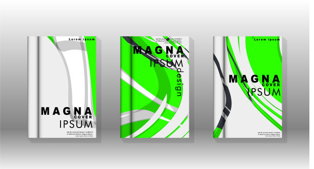 抽象封面与液体元素书籍设计图片下载