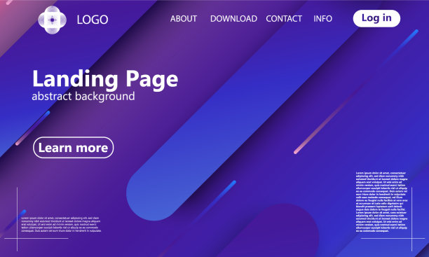 网站登陆页面几何简约设计图片下载