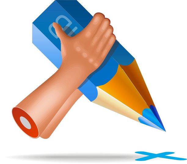 非常现实的铅笔手图标图片下载