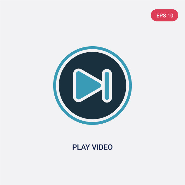 两种颜色播放视频图标从摄影图片下载