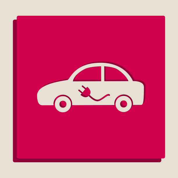 电动汽车标牌灰度版图片下载