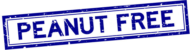 垃圾蓝色花生自由字橡胶密封印章上图片下载