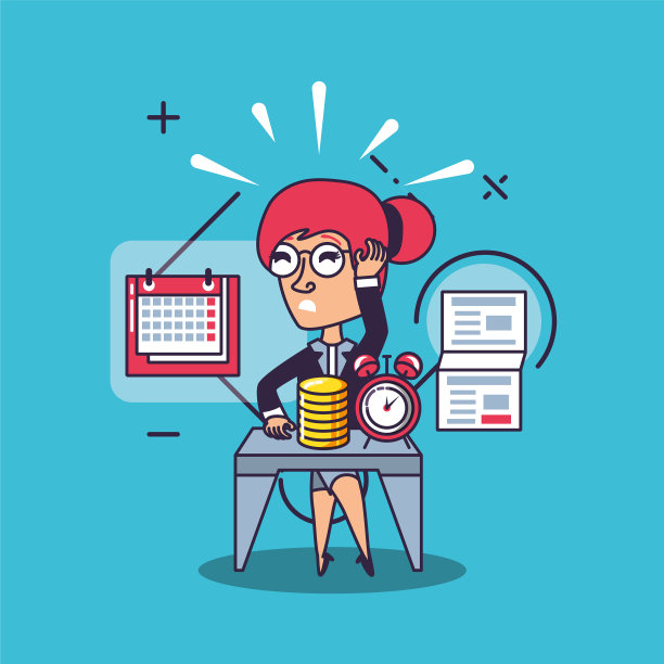 商业女性日历和设置图标图片下载