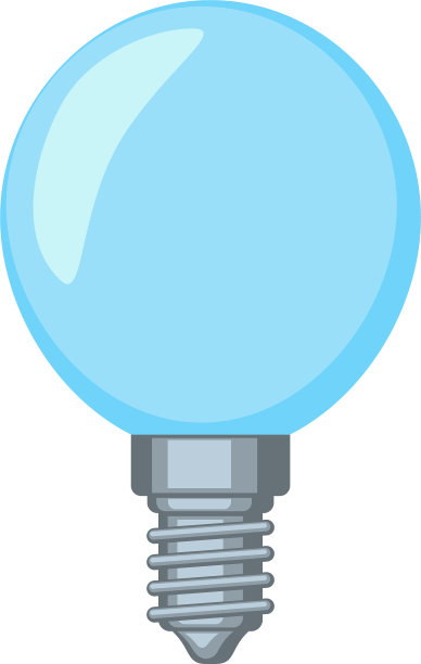 彩色卡通灯泡球形灯泡图片下载