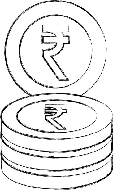 印度卢比硬币是商业货币图片下载