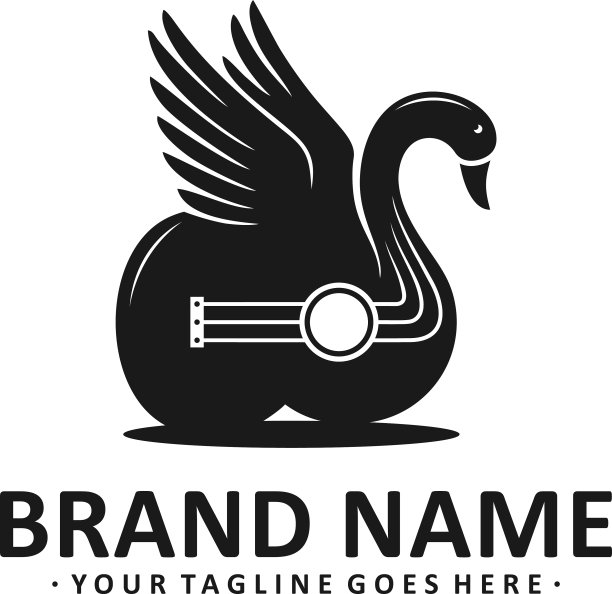 黑天鹅吉他标志设计图片下载