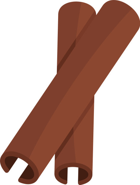 两个肉桂棒香料图标孤立图片下载