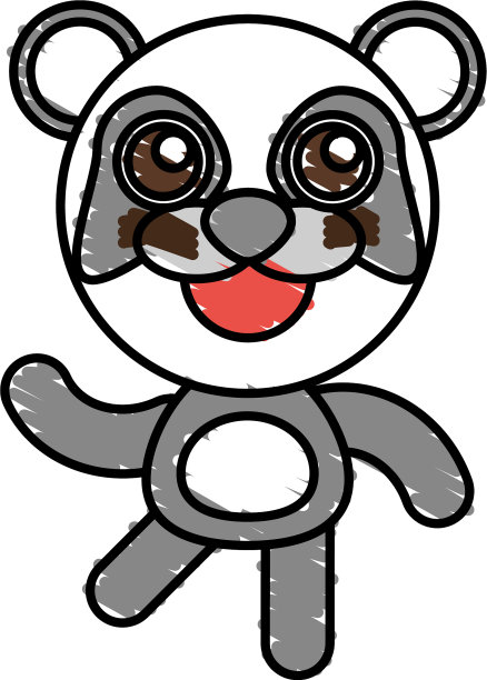 画熊猫动物人物图片下载