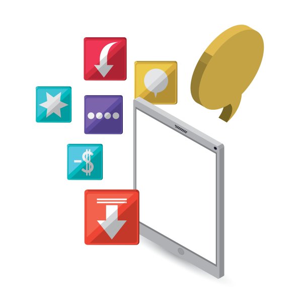 平板电脑与互联网相关的图标形象图片下载