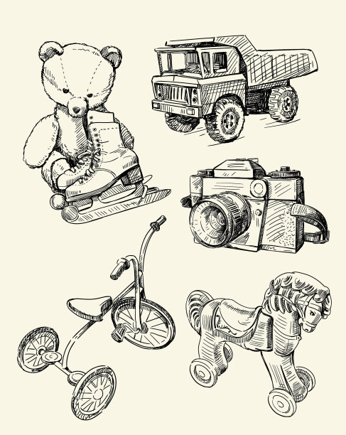 复古的玩具所吸引图片下载