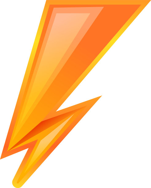 能量闪电闪电卡通风格的图标图片下载