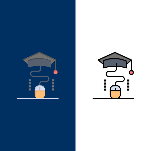 鼠标上的毕业在线教育图标为平和图片下载