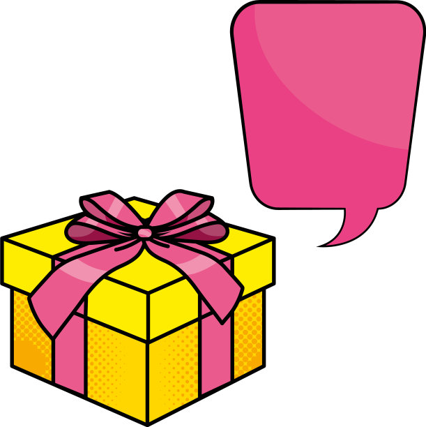 流行艺术礼品盒卡通图片下载