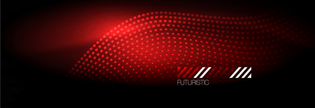 发光的抽象波在暗闪光运动图片下载