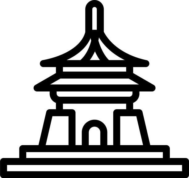 越南寺庙图标轮廓样式图片下载