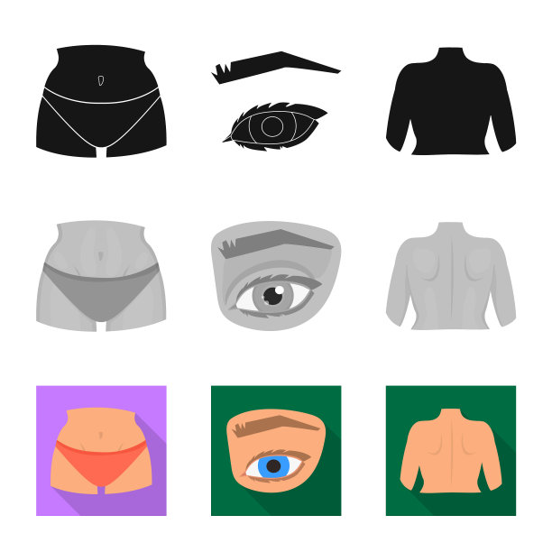 的身体和部分图标集图片下载