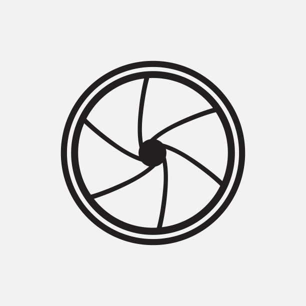 相机快门隔离在白色背景图片下载