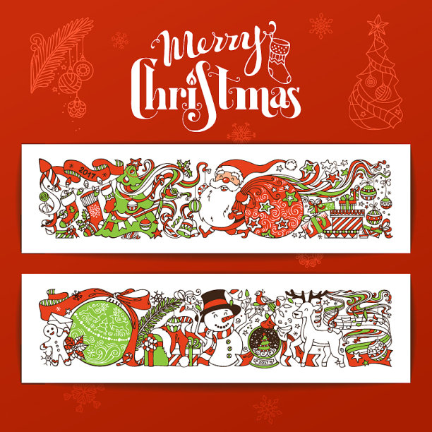 两幅圣诞横横幅图片下载