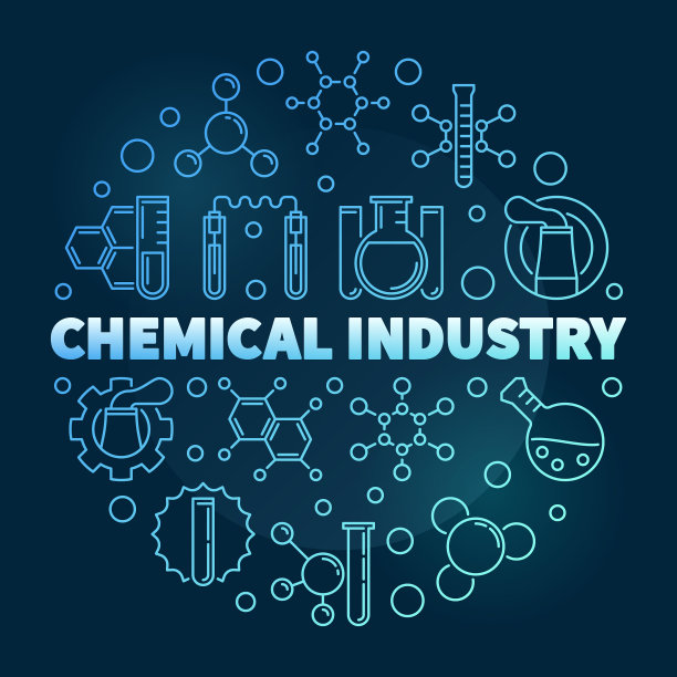 化工蓝概念圆线图片下载