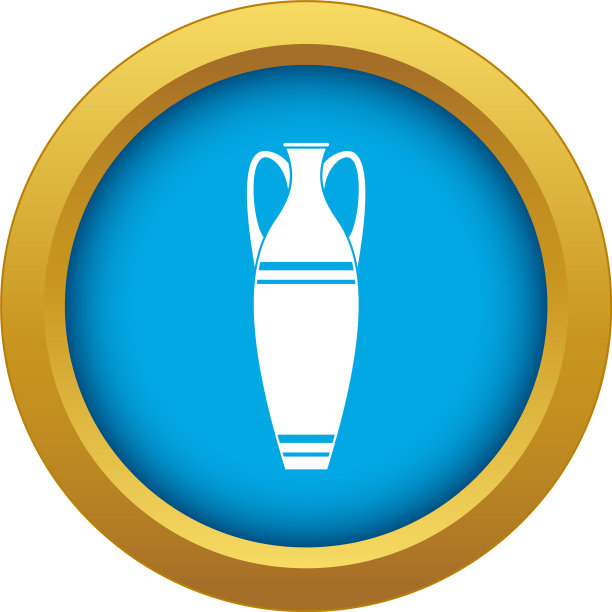 花瓶图标蓝色孤立图片下载