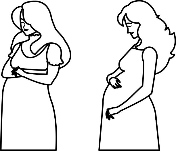 一对漂亮的孕妇角色图片下载