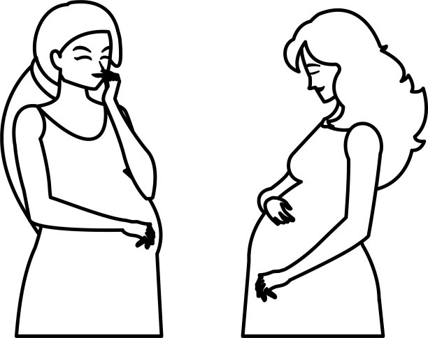 一对漂亮的孕妇角色图片下载