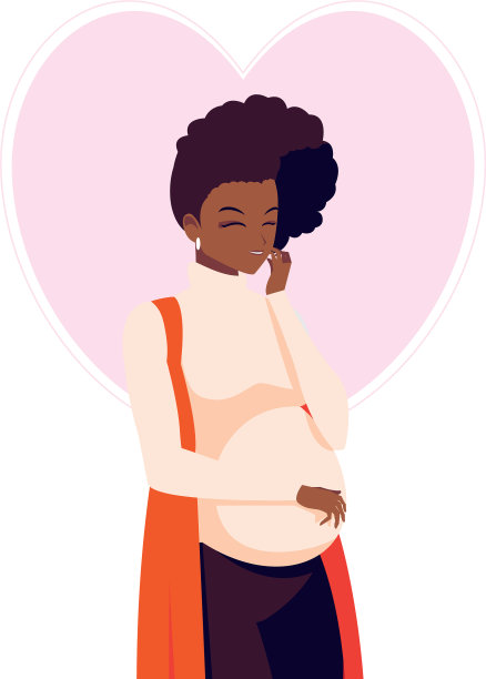 美丽的非洲式怀孕妇女的内心性格图片下载