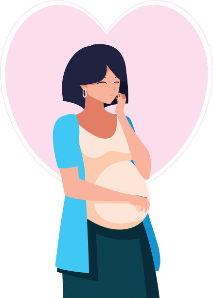 美丽怀孕的女人在心中的性格图片下载