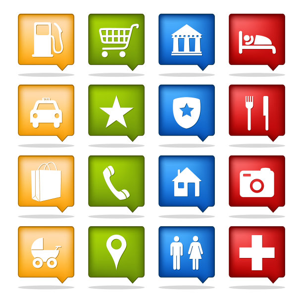 色导航图标图片下载