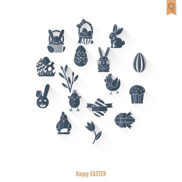 庆祝复活节的图标图片下载