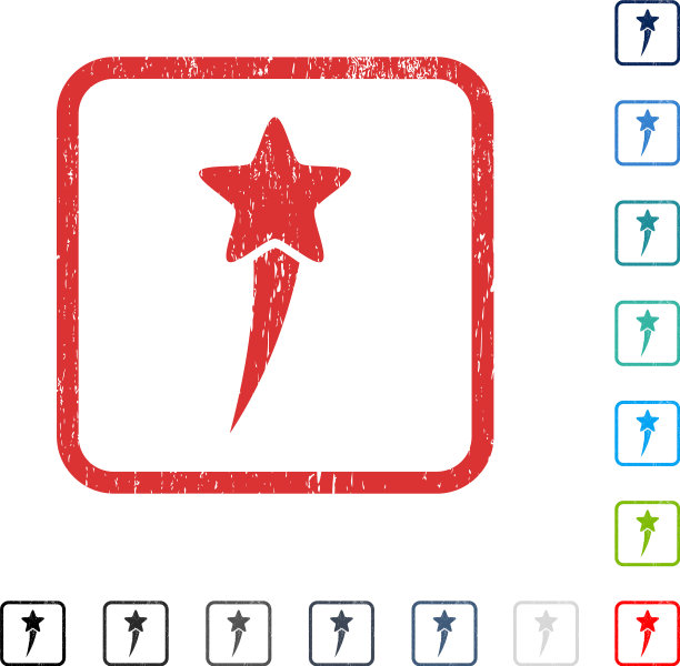 开始星形图标橡胶水印图片下载