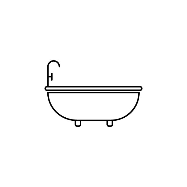 浴管图标矢量模板图片下载