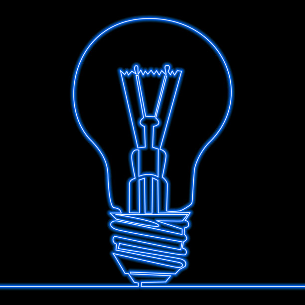 单连续线蓝光氖灯图片下载