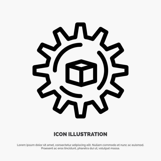 自动化数据解决方案科学线图标图片下载