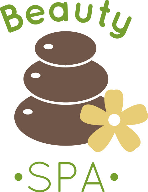 标志设计图形为水疗放松沙龙石图片下载