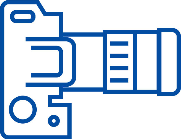 相机DSLR俯视图线图标概念相机图片下载