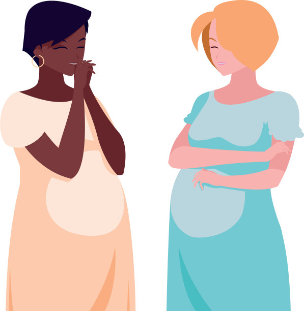 跨种族夫妇怀孕女性角色图片下载