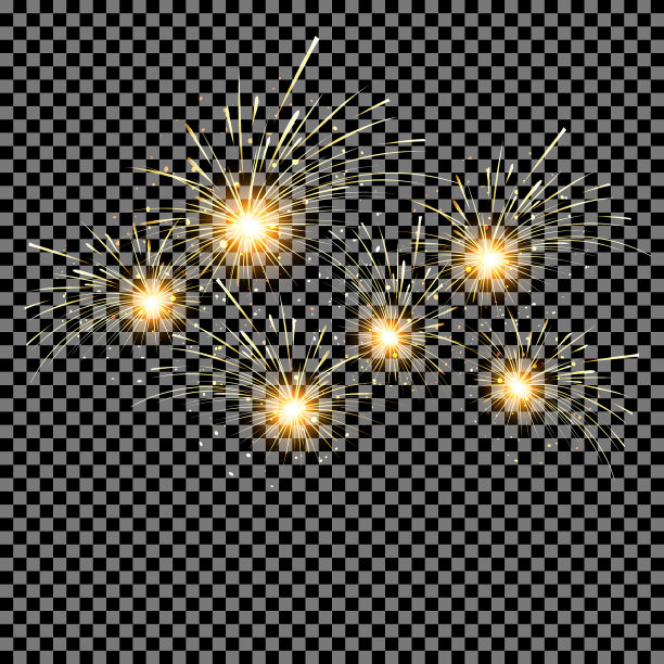 孤立背景上的烟花图片下载