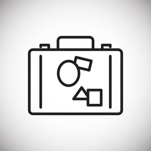 在白色背景上的西服行图标为图片下载