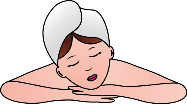 浴巾水疗的女人图片下载