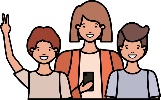 家人微笑着，挥舞着头像图片下载