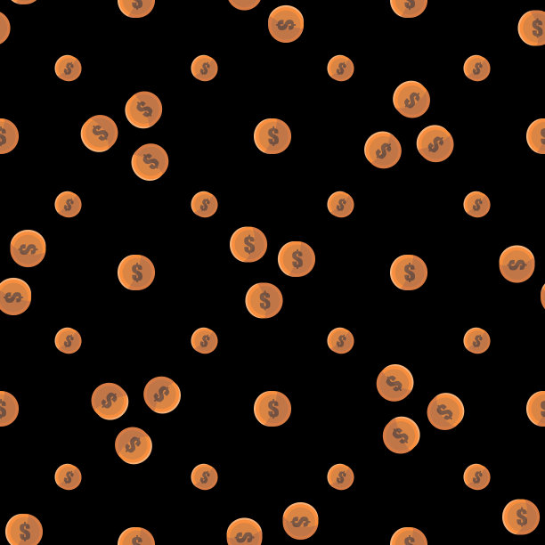 无缝图标图案背景硬币墙纸图片下载